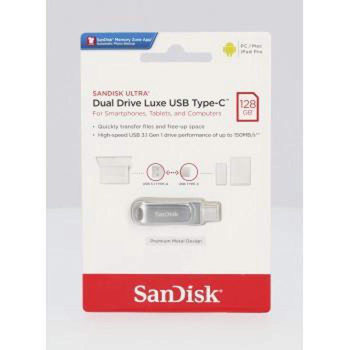 Clé Double Connectique USB Type-C SanDisk Ultra Dual Drive 16Go Marque  SanDisk