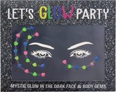 Glow-in-the-dark gezichtssticker voor festivals en feesten