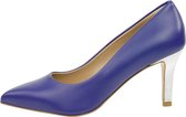 Ava Queenie pump Denim-zilver