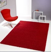 Ikado  Hoogpolig tapijt rood 30 mm  120 x 170 cm
