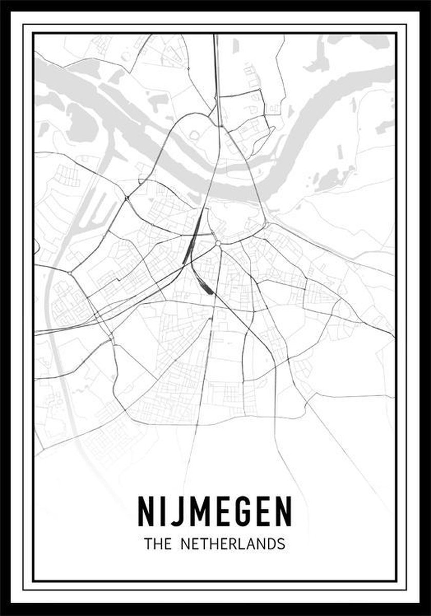 City Map Nijmegen A4 stadsposter