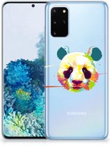 Geschikt voor Samsung Galaxy S20 Plus Telefoonhoesje met Naam Panda Color