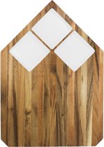 Planche à découper TAK Design Pau - Bois d'acacia - 40,5 x 28,5 cm - Blanc
