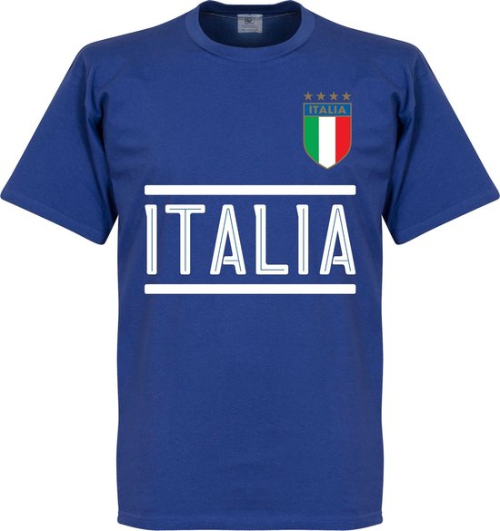 Italië Team T-Shirt - Blauw - XXL