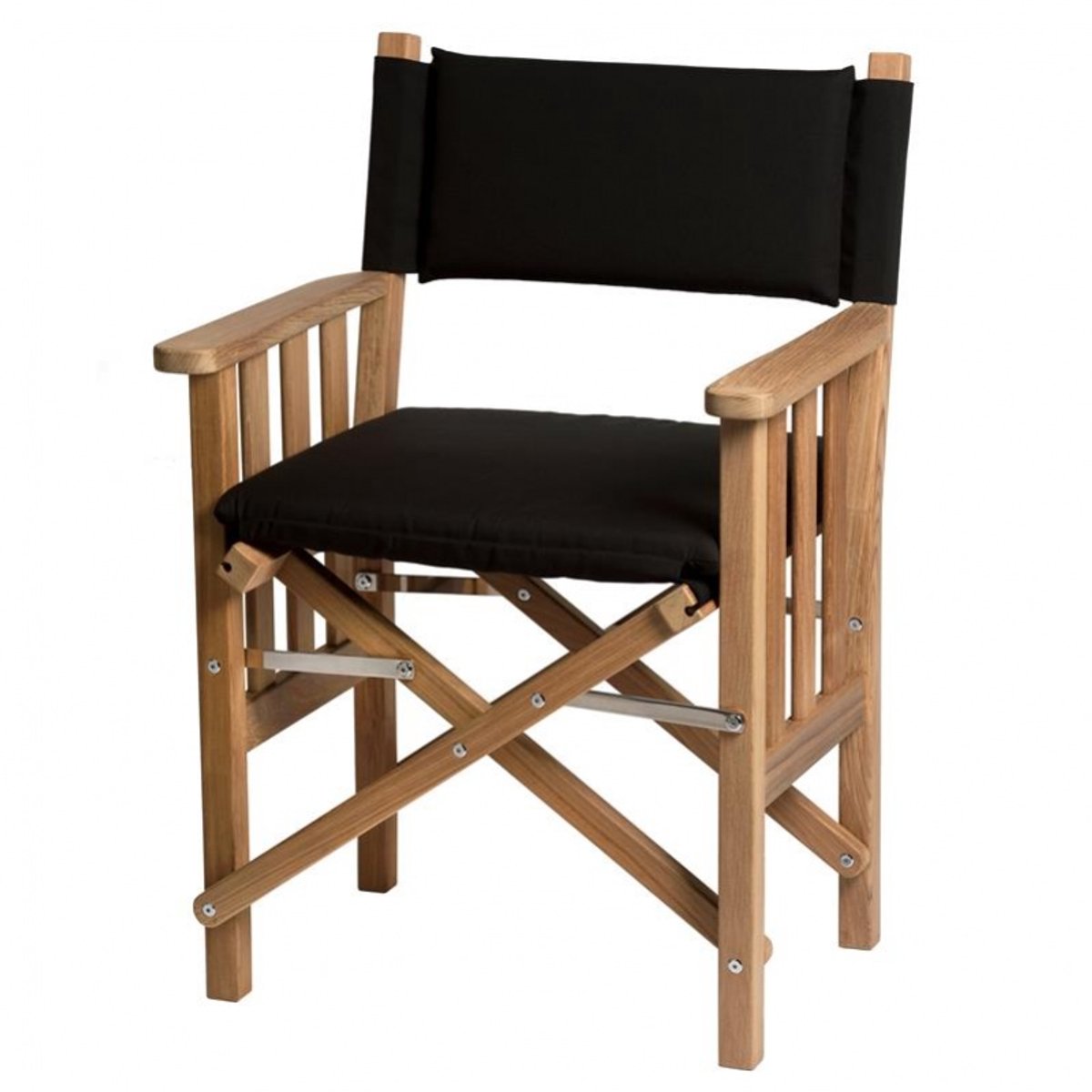Regisseursstoel II Teak Premium met Zwarte kussenset (Geolied)