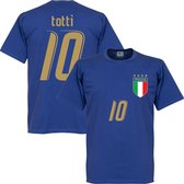 Italië Totti WK 2006 T-Shirt - Blauw - XXL