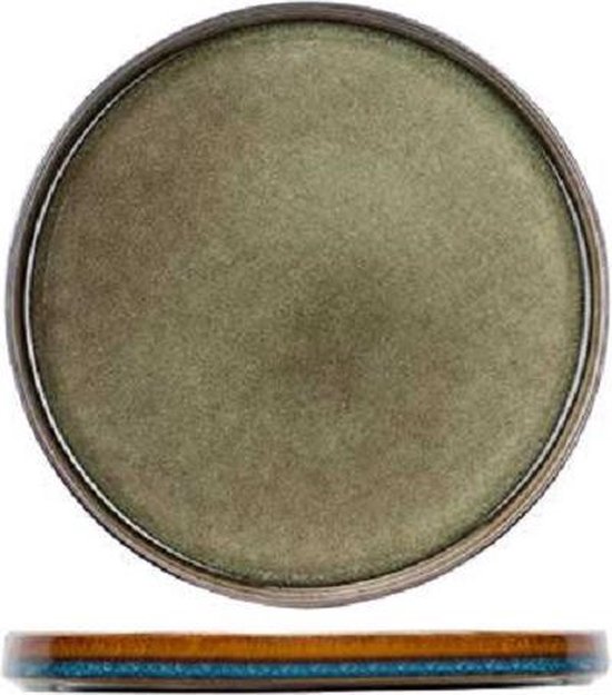 ASSIETTE / SOUCOUPE À PAIN VERT QUINTANA D14CM - lot de 6