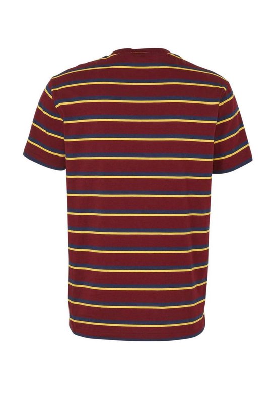 POLO Ralph Lauren gestreept T-shirt donkerrood/blauw - maat | bol.com