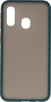 Samsung Galaxy A20e Hoesje Hard Case Backcover Telefoonhoesje Donker Groen