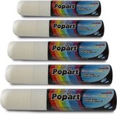 Popart Krijtstiften 5 stuks - Wit 15 mm