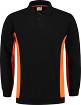 Tricorp Bi-Color Polo/Sweater - Workwear - 302001 - Zwart/Oranje - maat 3XL