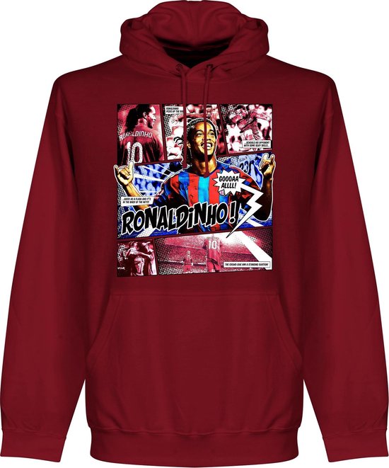 Ronaldinho Barca Comic Hoodie - Rood - XL