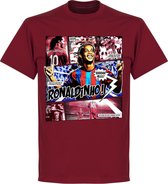 Ronaldinho Barca Comic T-shirt - Rood - XXL