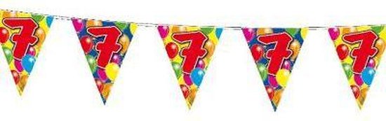 3x lignes / drapeaux / guirlandes de drapeau de décoration d'âge 7 ans thème 10 mètres