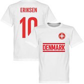 Denemarken Eriksen Team T-Shirt - Wit - S