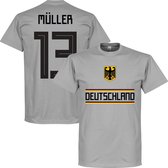 Duitsland Müller 13 Team T-Shirt - Grijs - XXXXL