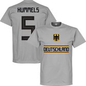 Duitsland Hummels 5 Team T-Shirt - Grijs - XL