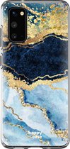 HappyCase Samsung Galaxy S20 Hoesje Flexibel TPU Blauw Marmer Print