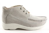 Wolky Veterschoenen Roll Moc lichtgrijs nubuck