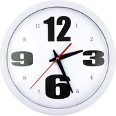 JAP Clocks AC69 - Ronde wandklok - Ø30 cm - Wand klok industrieel - Muurklok - Wit