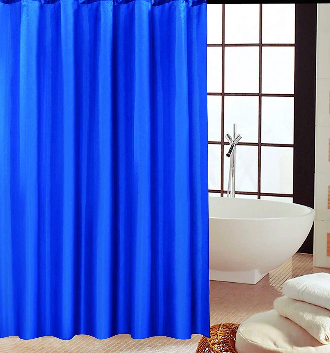 KAV – Douchegordijn – Polyester – 180 x 180 cm – Dark Blue/Donkerblauw