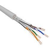 S/FTP CAT6 Gigabit netwerkkabel met flexibele aders - AWG27 - LSZH / grijs - 100 meter