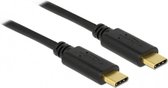 Premium USB-C naar USB-C kabel met E-Marker chip - USB2.0 - tot 20V/5A / zwart - 1 meter