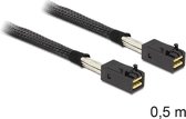 Mini-SAS HD SFF-8643 naar Mini-SAS HD SFF-8643 data kabel / zwart - 0,50 meter