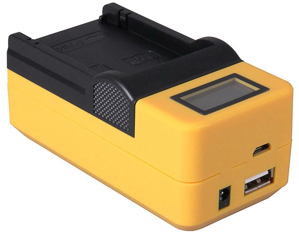 NB-4L en NB-5L Cynchron lader voor Canon met LCD en USB