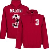 Maldini AC Milan Gallery Hooded Sweater - Rood - L