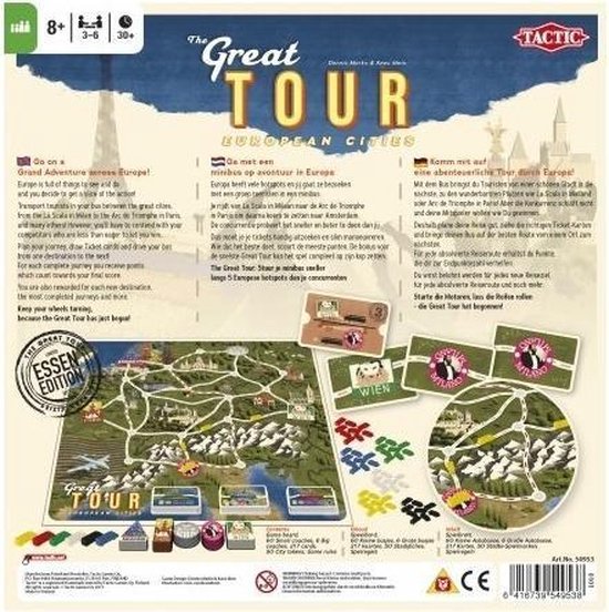 Thumbnail van een extra afbeelding van het spel The Great Tour - Bordspel
