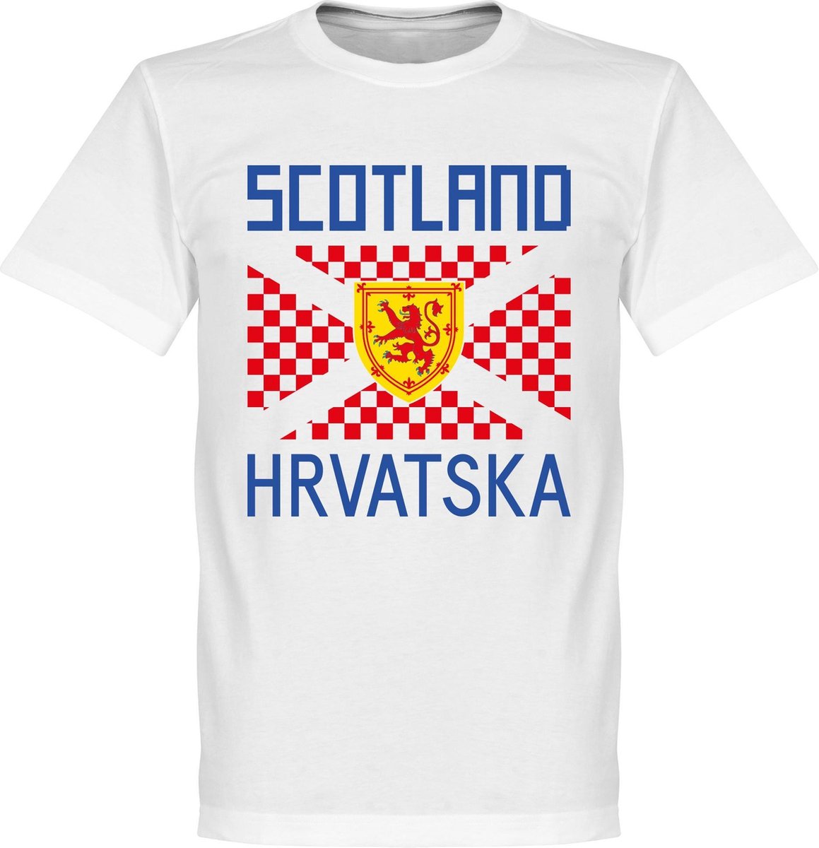 Schotland Kroatië Supporters T-Shirt - Wit - L
