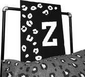 Leopard tekstbord met letter voornaam-leuk voor op een kinderkamer-letter Z
