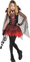 Amscan Kostuum Vampier Meisjes Zwart/rood 3-delig Mt 6-8 Jaar
