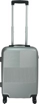 Handbagage koffer 55cm 4 wielen trolley - Zilver