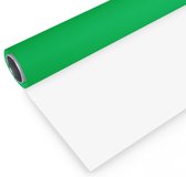 Rouleau de fond en vinyle Bresser pour la photographie en studio - 2x3M - vert / blanc