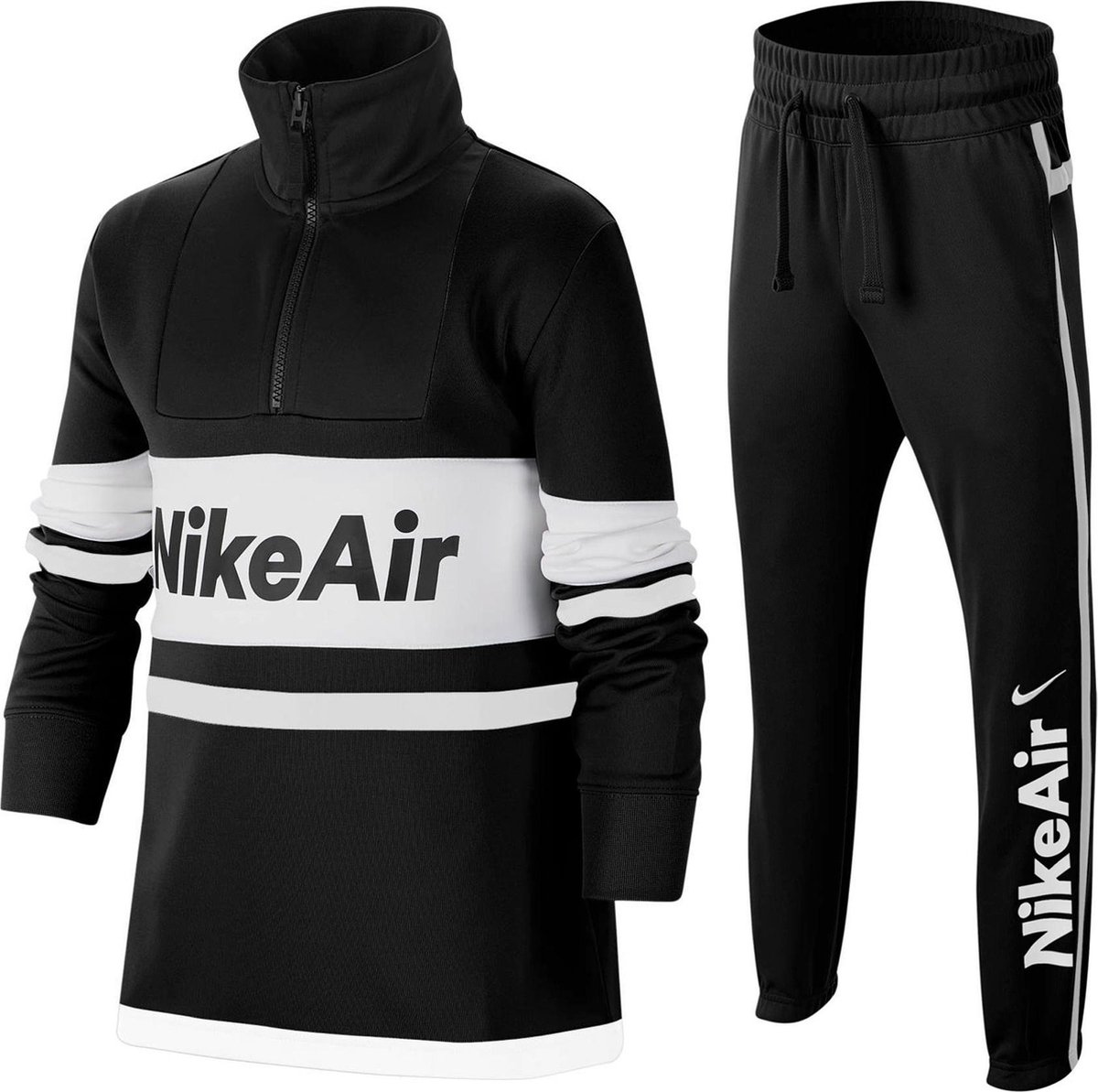 Nike Sportswear Air Trainingspak Kinderen - Zwart/Wit - Maat 128 | bol.com