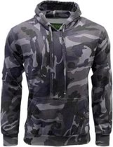 Grijze Hoodie heren met capuchon - Light Sport Sweater - Camouflage kleding - Maat M
