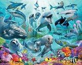 Papier peint Sea Dolphins Walltastic - chambre d'enfant - 305 x 244 cm