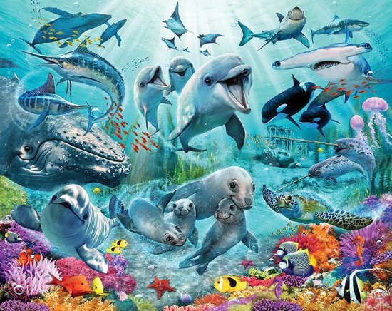 Behang Zee Dolfijnen Walltastic - kinderkamer - 305 x 244 cm