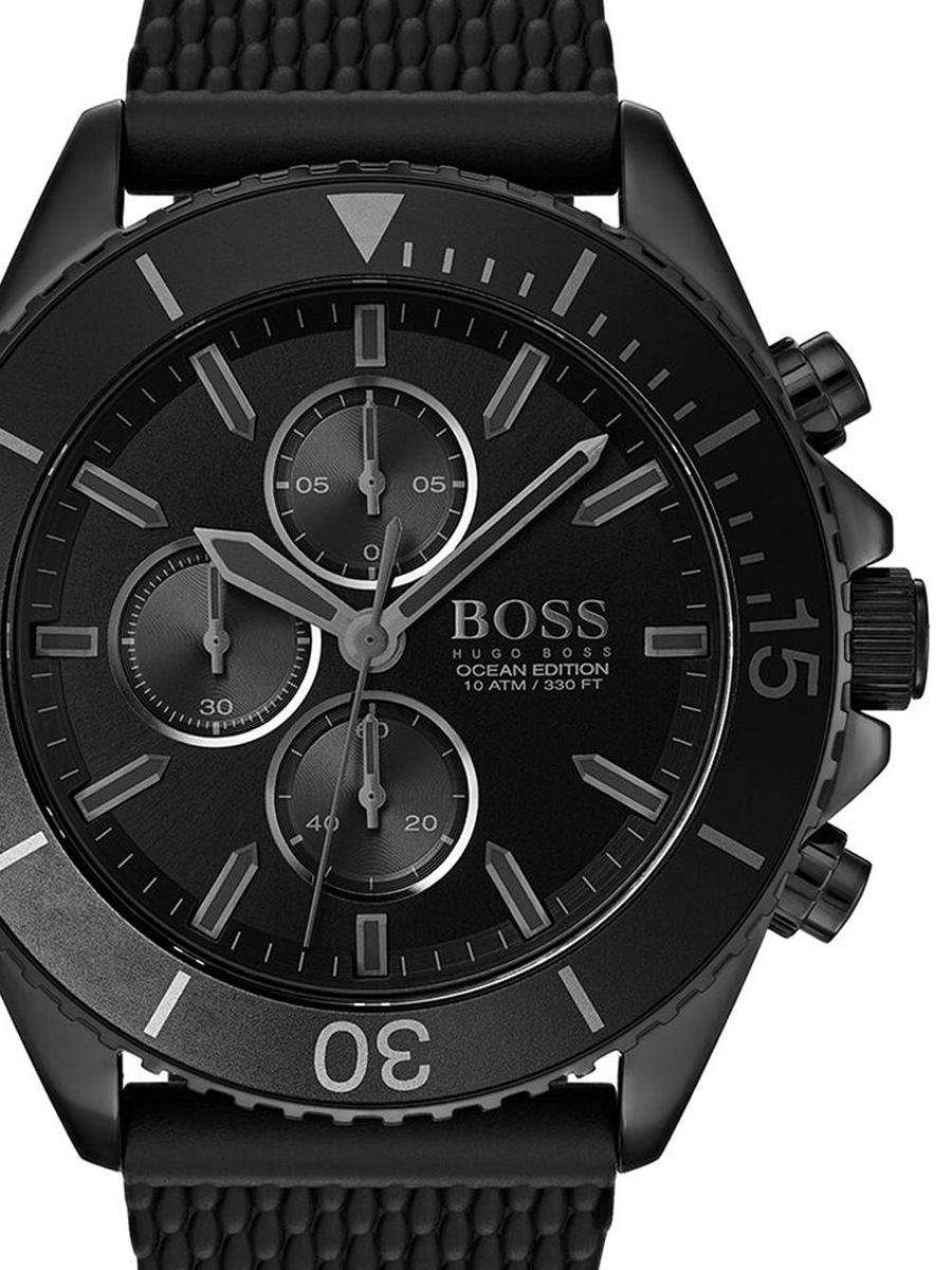 bol.com | Hugo Boss Ocean Edition 1513699 Horloge - Rubber - Zwart - Ø 46 mm