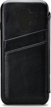 Samsung Galaxy S9 Hoesje - Senza - Pure Skinny Serie - Echt Leer Bookcase - Deep Black - Hoesje Geschikt Voor Samsung Galaxy S9