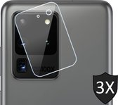 Camera Lens Screenprotector geschikt voor Samsung S20 Ultra - 3x Glas Screen Protector