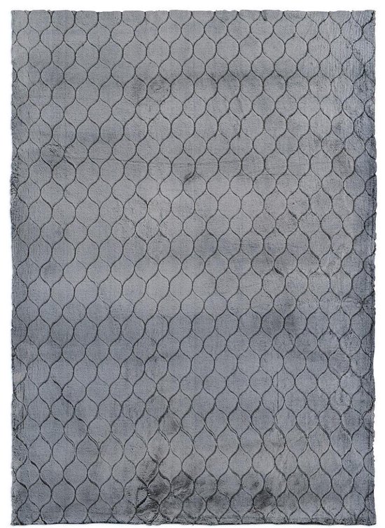 Modern tapijt met ruitdessin zwart 120 x 180 cm