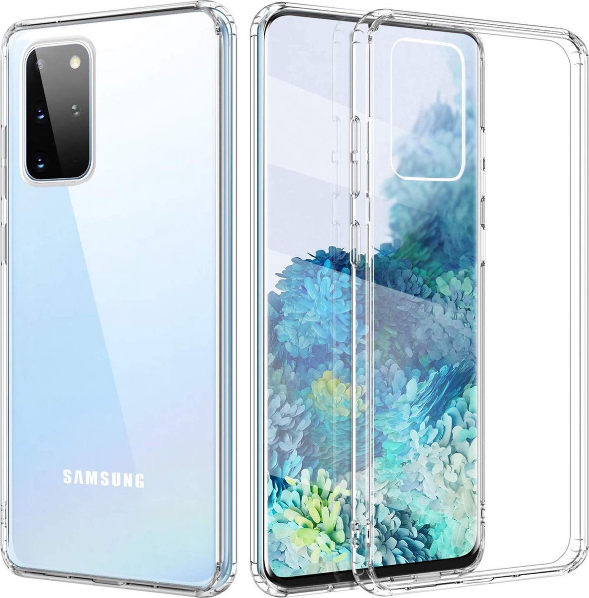 Hoesje geschikt voor Samsung S20 Plus Transparant Siliconen Case