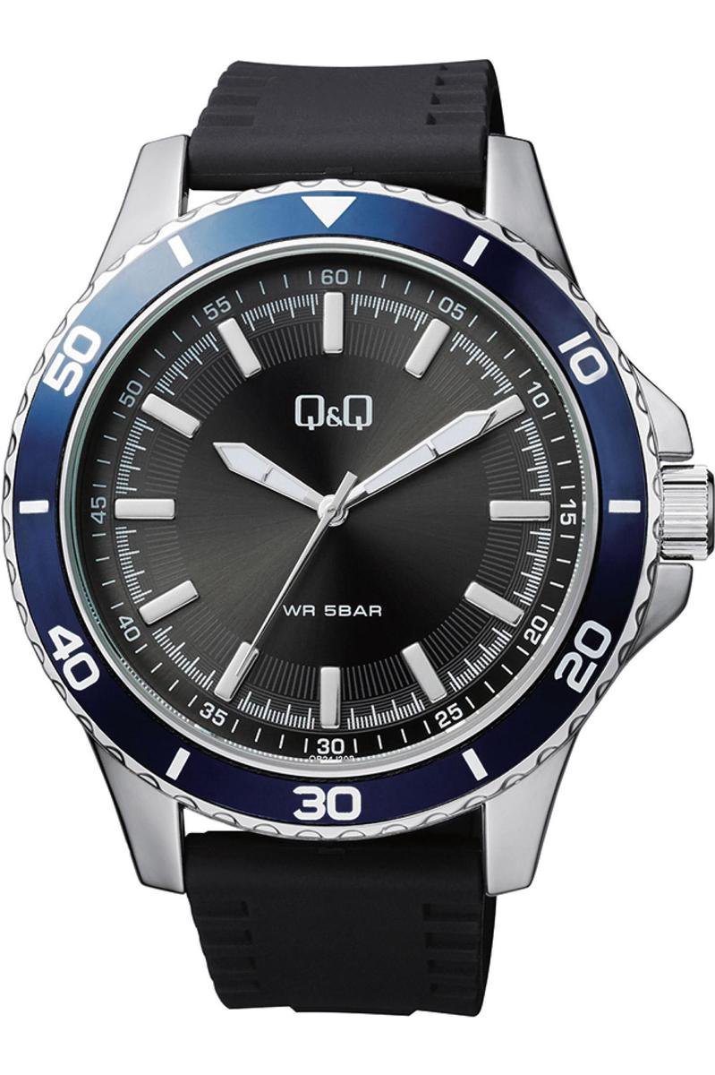 Horloge Heren QQ QB24J302Y Zwart (Ø 48 mm)