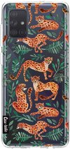 Casetastic Samsung Galaxy A71 (2020) Hoesje - Softcover Hoesje met Design - Cheetah Life Print