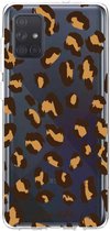 Casetastic Samsung Galaxy A71 (2020) Hoesje - Softcover Hoesje met Design - Leopard Print Print