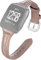Fitbit Versa 2 / Versa Leren bandje |Bruin / Brown|Premium kwaliteit| One Size |Slim Leer| TrendParts
