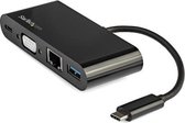 StarTech.com USB-C VGA multiport adapter - Power Delivery (60W) - USB 3.0 - GbE - USB C Adapter voor Mac Windows Chrome OS - Dockingstation - USB-C - VGA - GigE